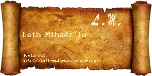 Leth Mihaéla névjegykártya